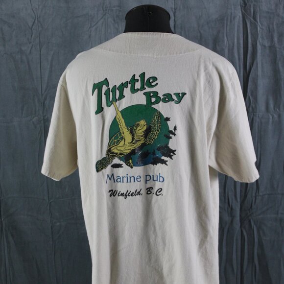 Vintage Baseball Jersey - Turtel Bay Marine Pub - Men's Extra Large - Picture 7 of 9